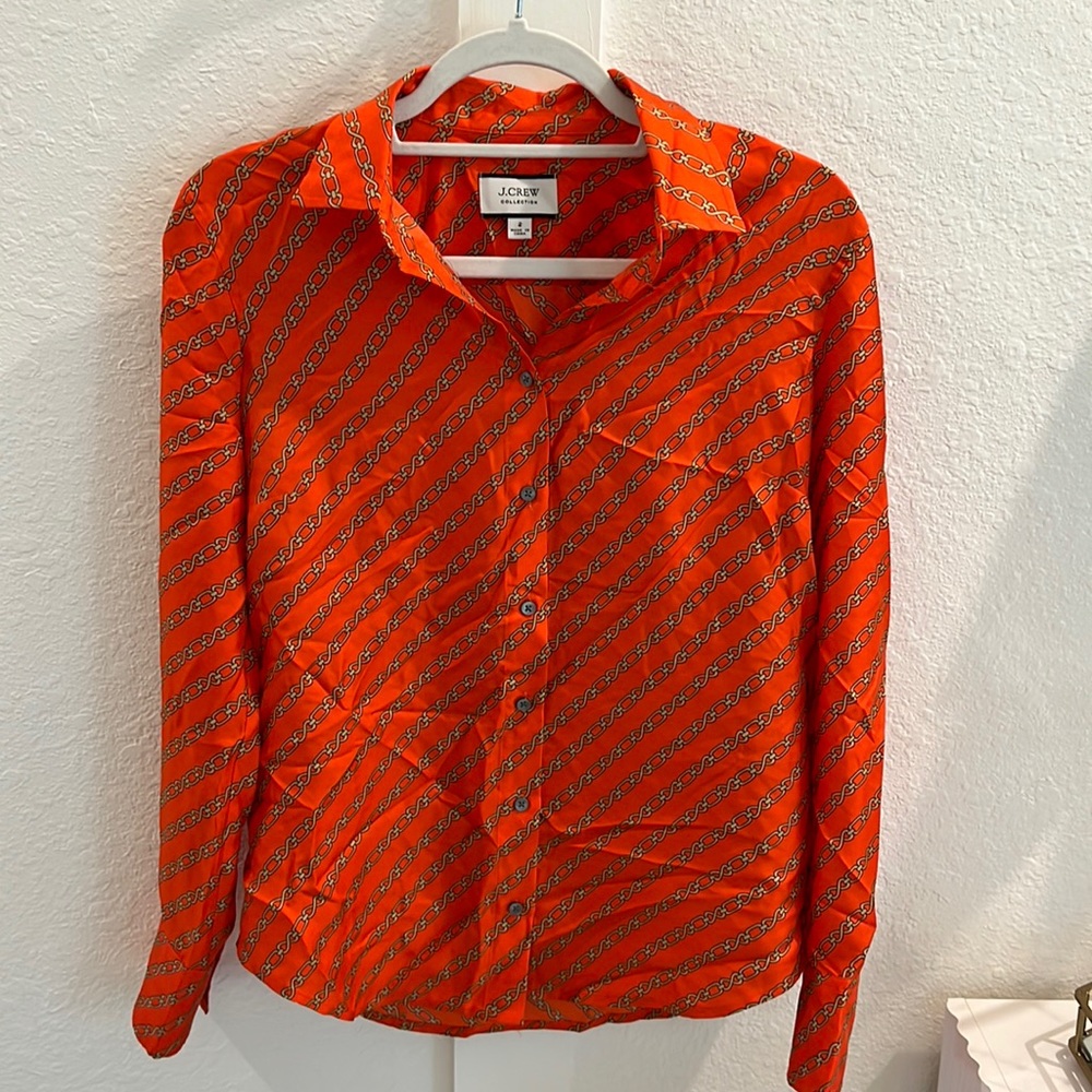 Patterned Button-Down Top